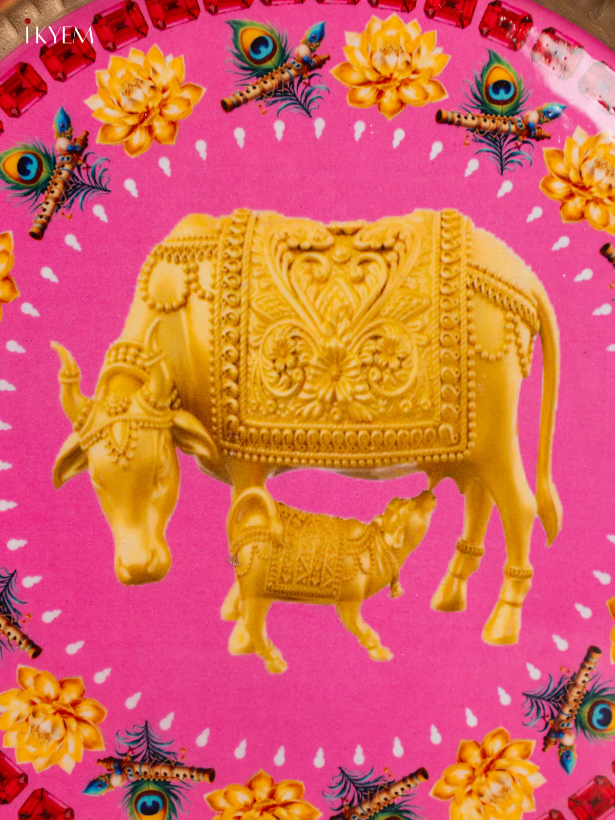 Cow & Calf Digital Printed Metal Plate - Pink - KJ21111 - Image 3