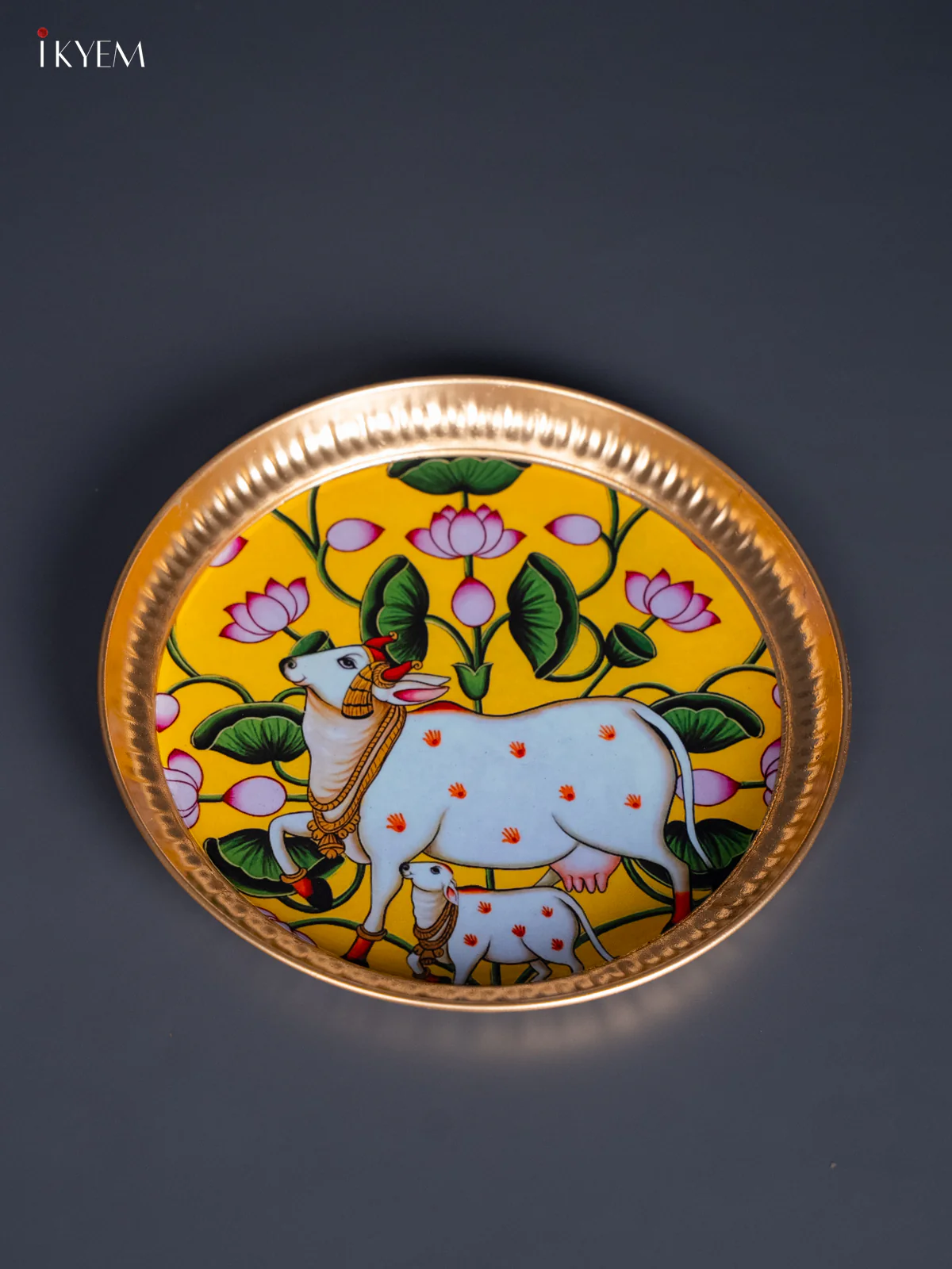 Cow & Calf Digital Printed Metal Plate - Yellow - KJ21116 - Image 2
