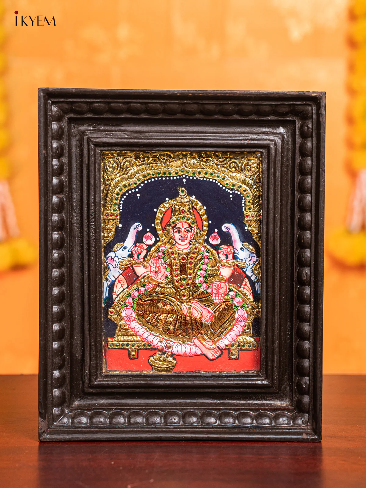 Gaja Lakshmi Tanjore Painting  (11x9 Inch) - KJ28119