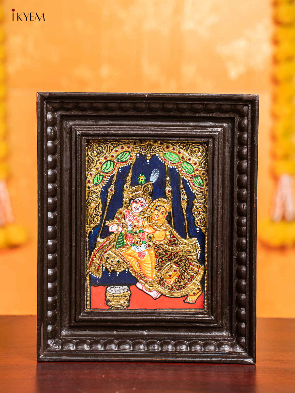 Radha Krishna Tanjore Painting  (11x9 Inch) - KJ28124