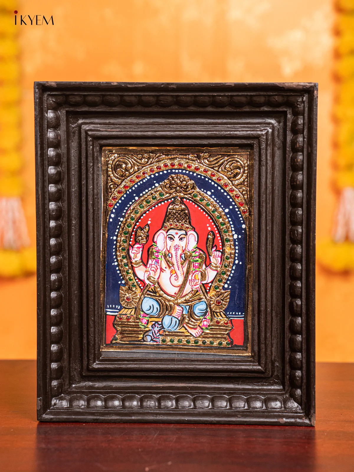 Lord Ganesha Tanjore Painting - (11x9) Inch - KJ28135