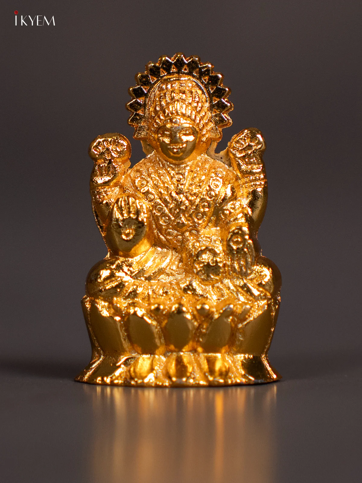 Mini Gold‑Plated Lakshmi Idol – 2 Inch - KJ29111