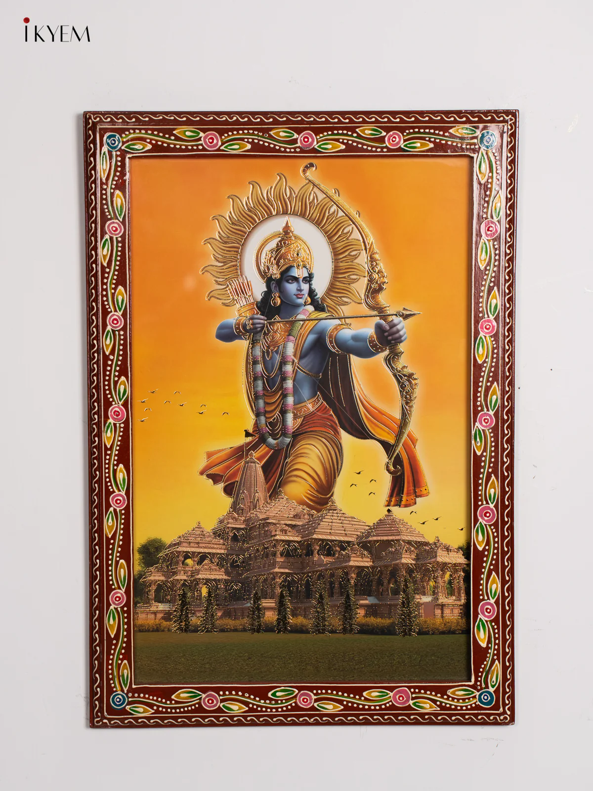 Hand-Painted Wooden Rama Wall Hanging Frame – (20 x 14) Inch - KJ31117