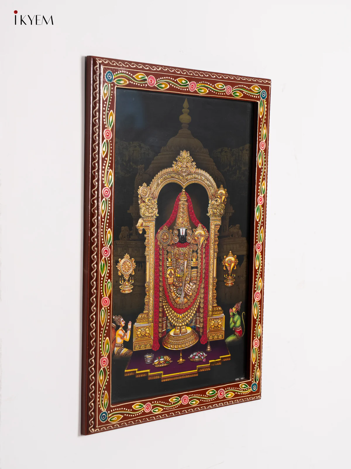 Hand-Painted Wooden Balaji Wall Hanging Frame – (20 × 14) inch - KJ31120 - Image 4