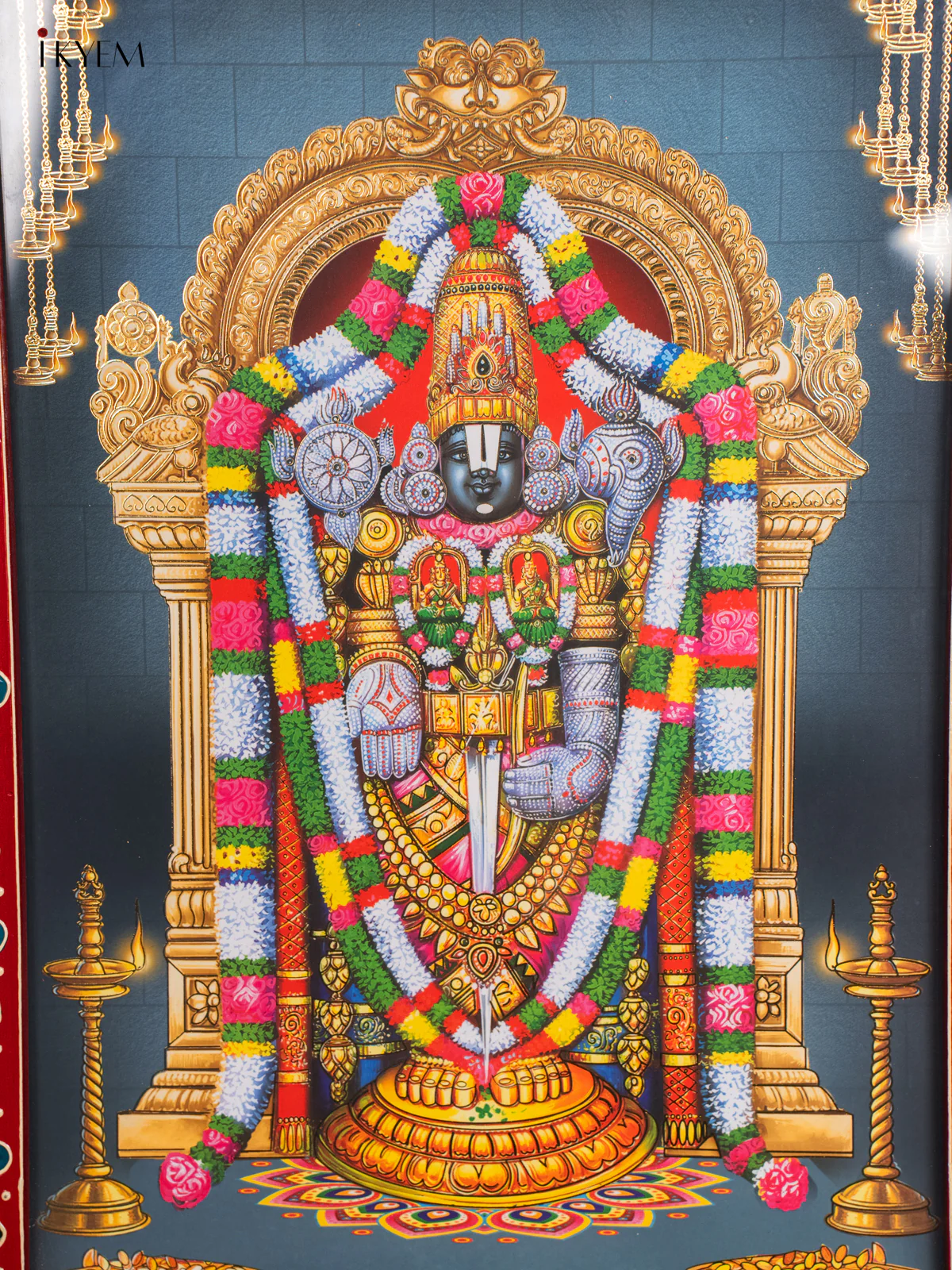 Hand-Painted Wooden Balaji Wall Hanging Frame – (20 × 14) Inch - KJ31121 - Image 2