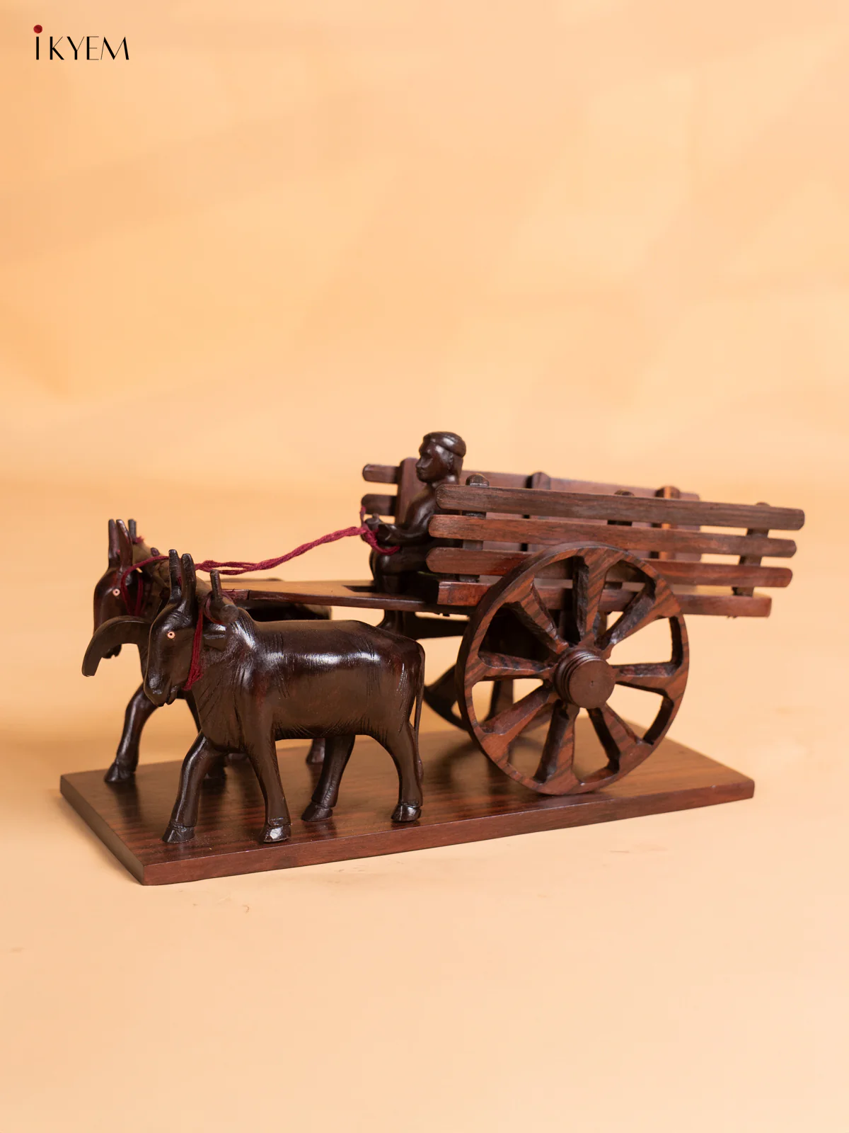 Mysore Rosewood Bullock Cart - 6 Inch - KJ31129