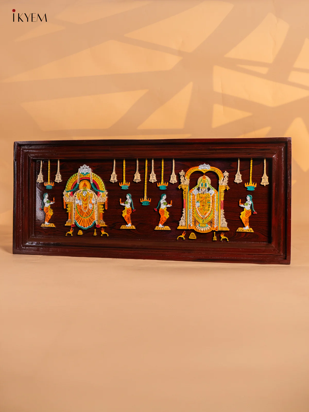 Mysore Rosewood Inlay 3D Panel - Balaji and Padmavathi - (13×31) Inch - KJ31136 - Image 5