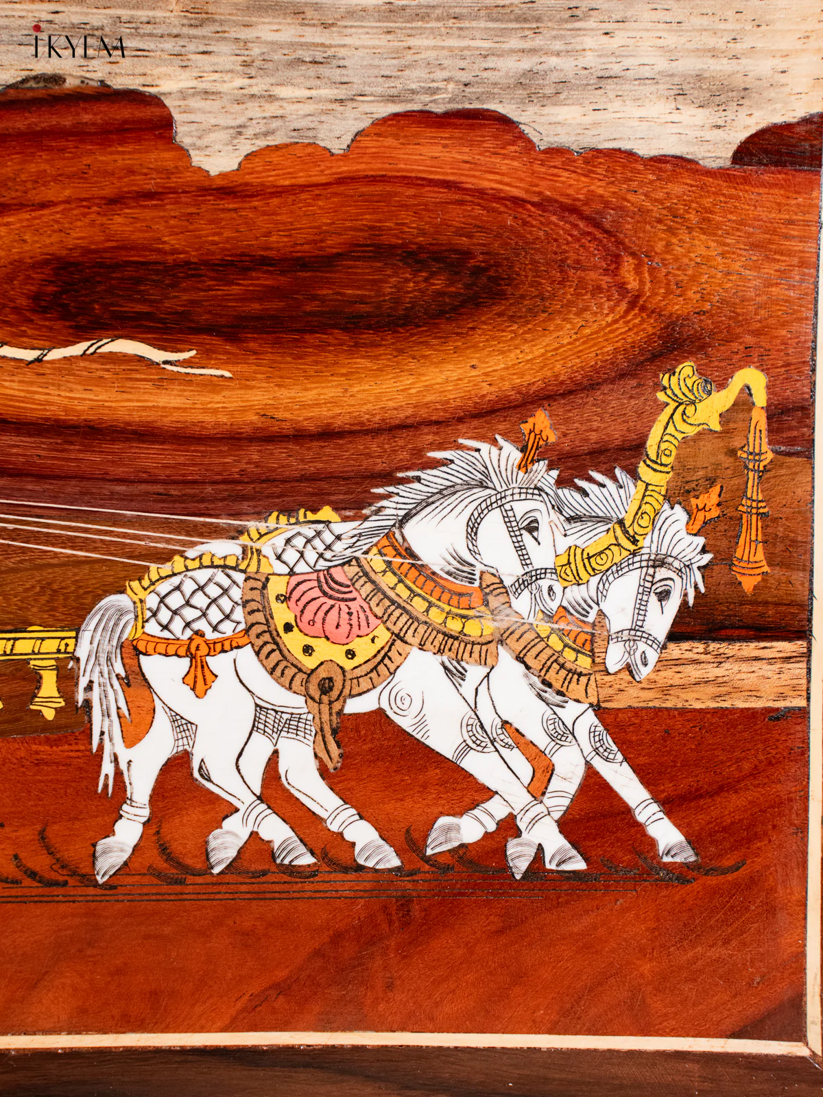 Geethopadesam Mysore Rosewood Inlay 3D Panel - Bhaarath - (18.3×30) Inch - KJ31140 - Image 2
