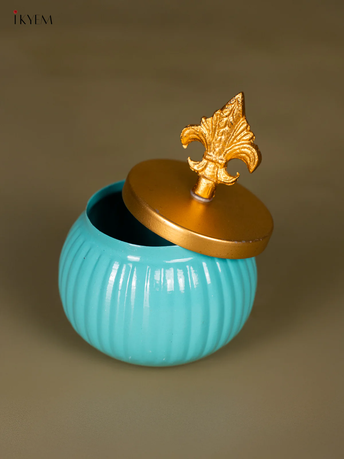 Metal Dry Fruit Nuts Jar in Teal - 5 Inch - KK01120 - Image 3