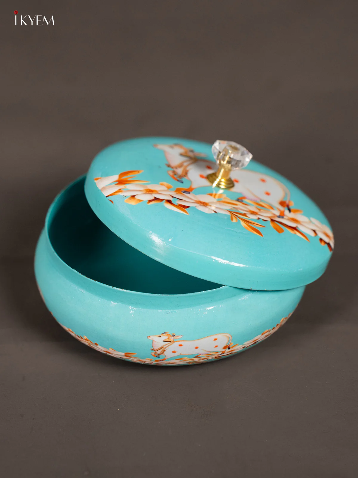 Cow Digital Printed Dryfruit nuts jar - Blue - 5 Inch - KK01127 - Image 3