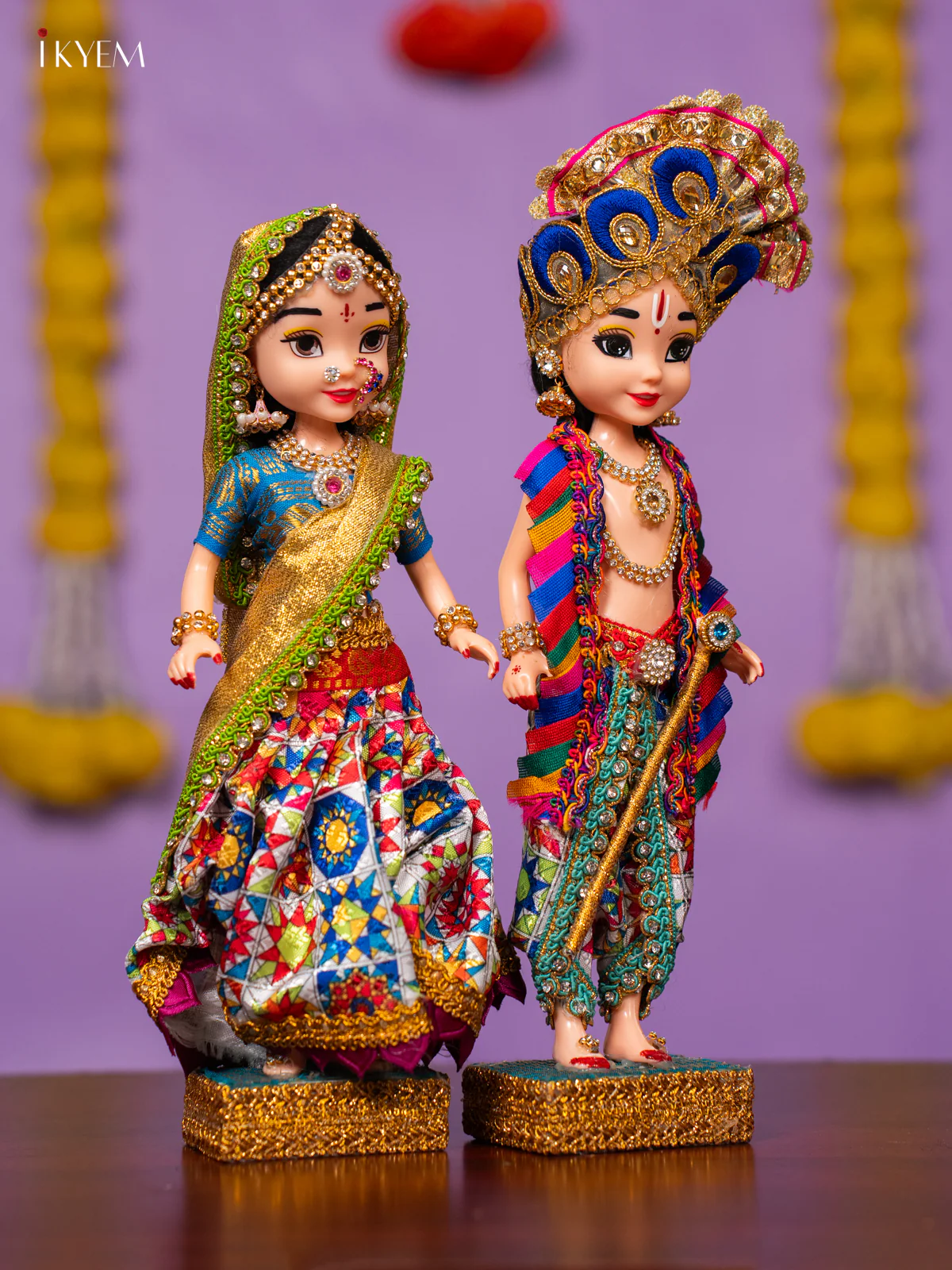 Radha Krishna Golu Doll - 10 Inches - KK06172 - Image 2