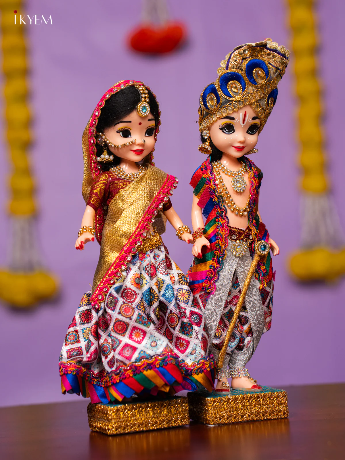 Radha Krishna Golu Doll - 10 Inches - KK06174 - Image 2