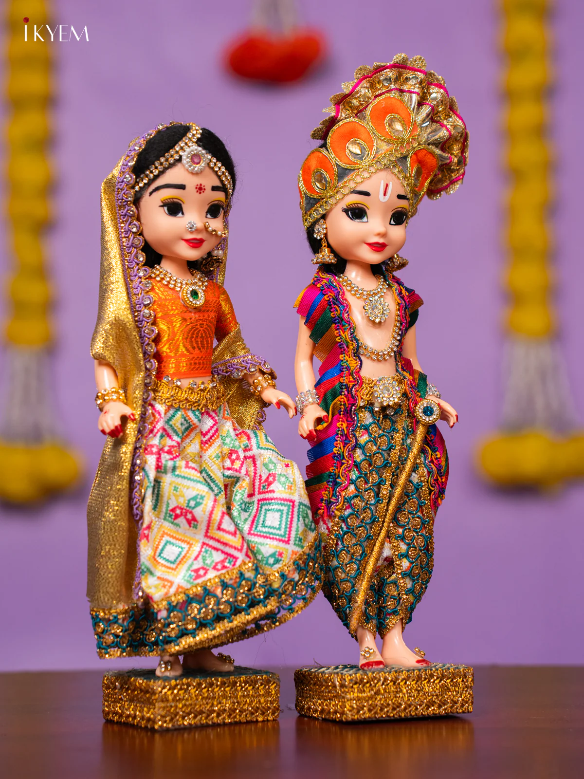 Radha Krishna Golu Doll - 10 Inches - KK06175 - Image 2