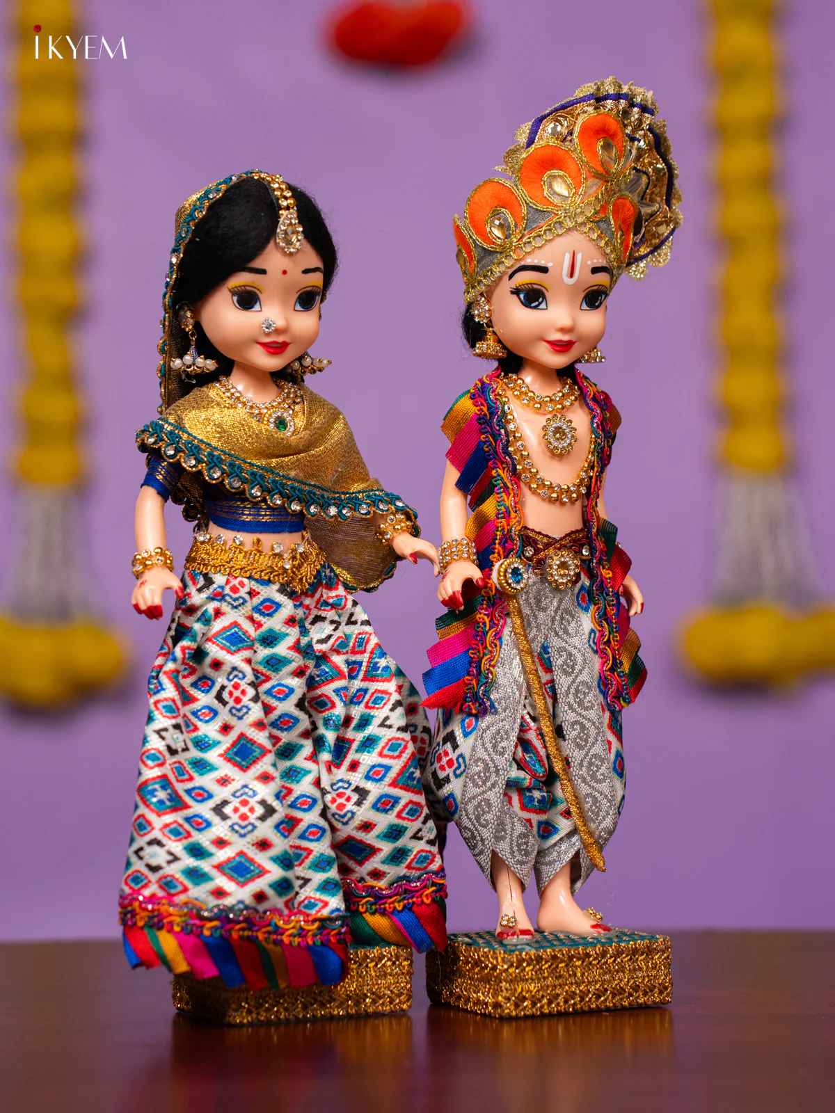 Radha Krishna Golu Doll - 10 Inches - KK06177 - Image 2