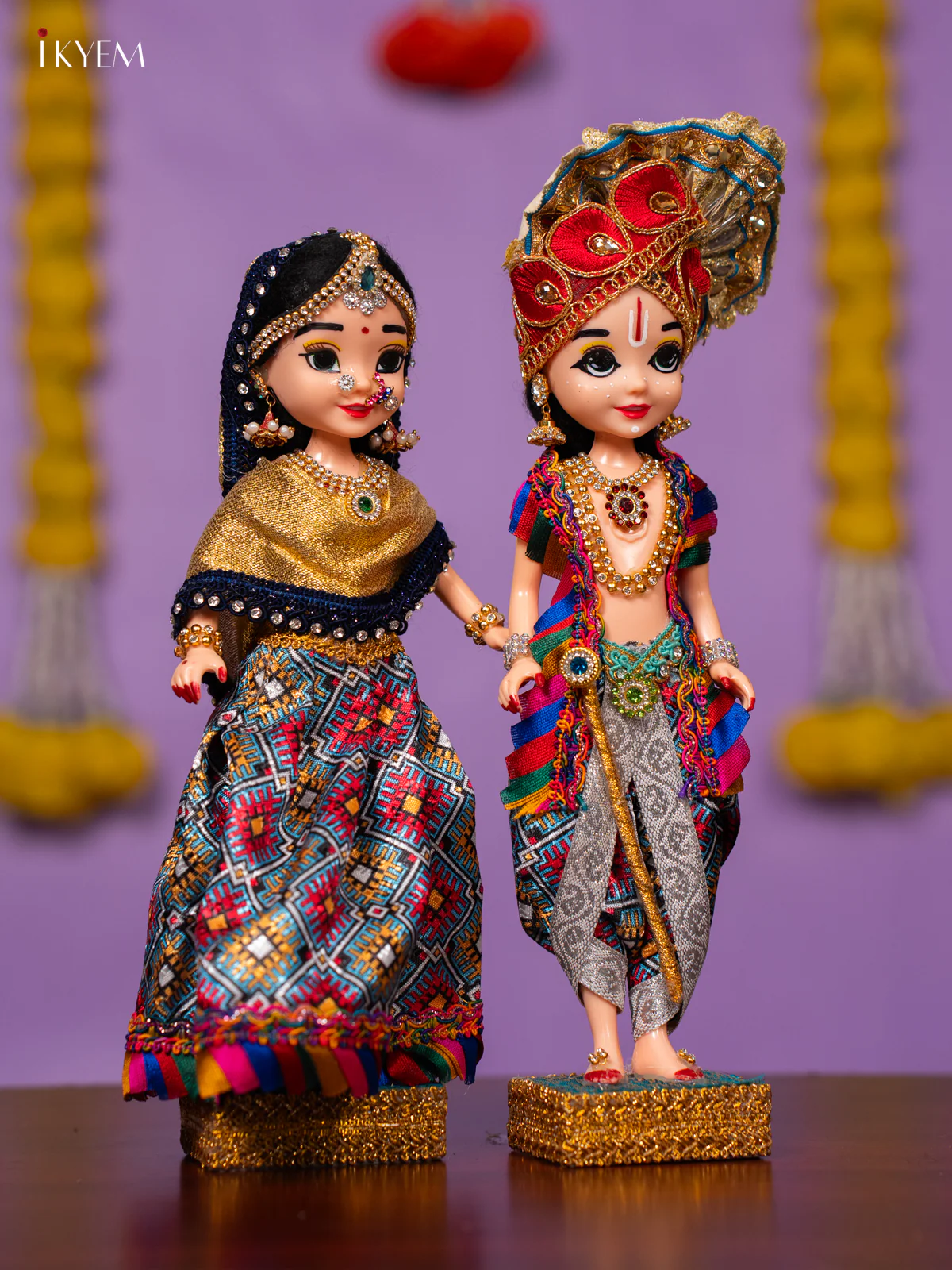 Radha Krishna Golu Doll - 10 Inches - KK06178 - Image 2