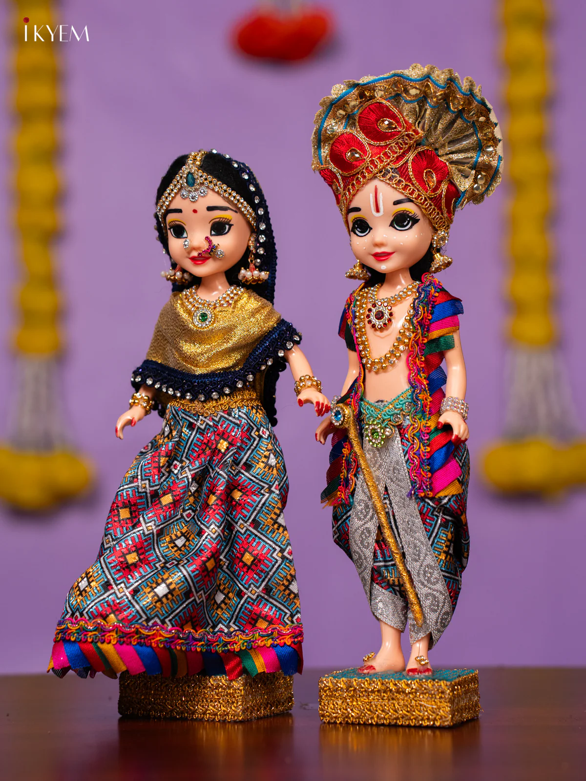 Radha Krishna Golu Doll - 10 Inches - KK06178 - Image 3