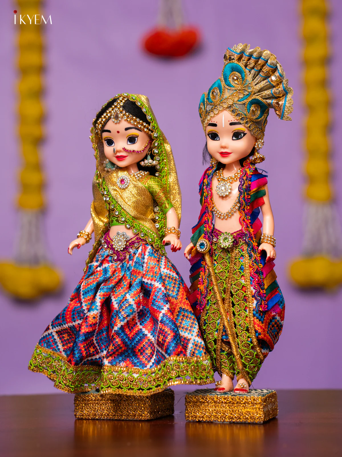 Radha Krishna Golu Doll - 10 Inches - KK06179 - Image 3