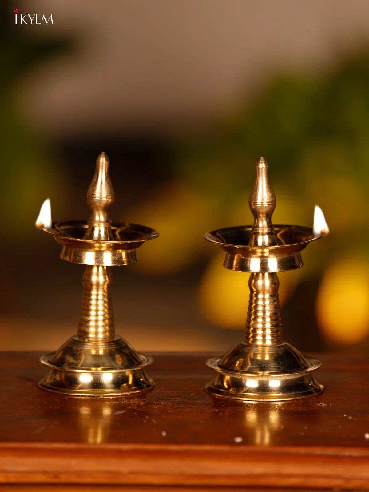 Brass Kerala Diya Set of 2 - 6 Inch - KK26123 - Image 2