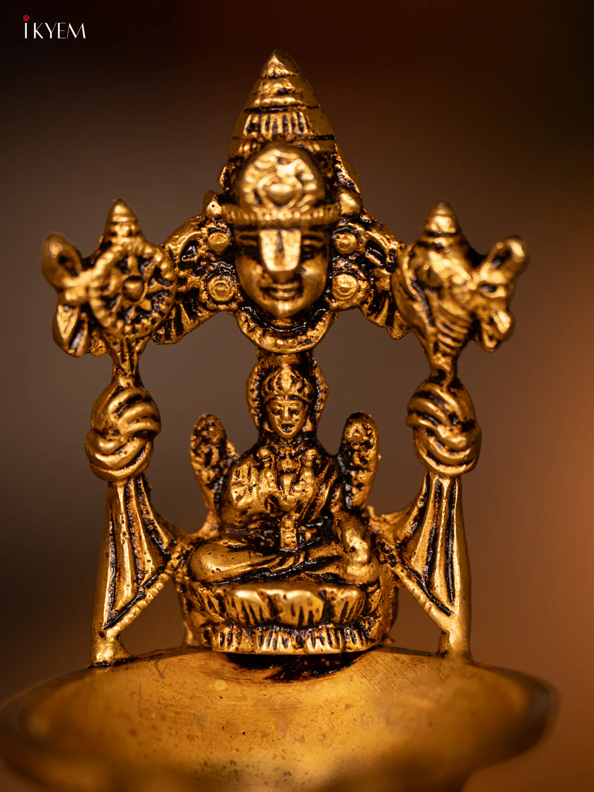 Brass Lakshmi Balaji Diya - 5 Inch - KK26146 - Image 6
