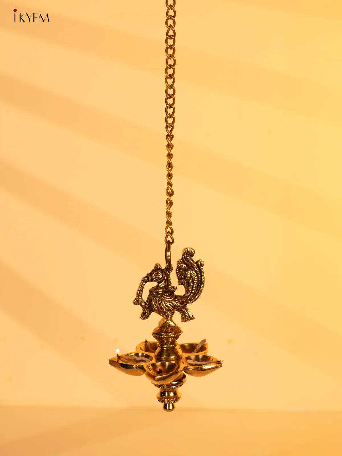 Brass Annapakshi 5-face Hanging Diya - KK26166 - Image 3