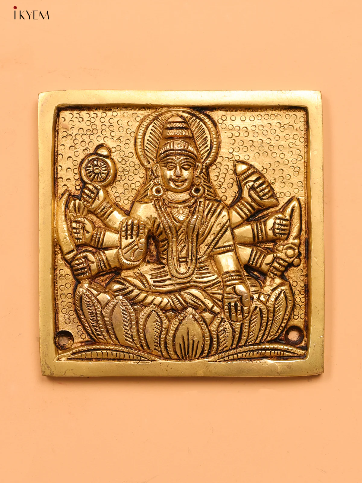 Brass Ashtalakshmi Wall Hanging (set of 8)- 4 inch - KK26167 - Image 5
