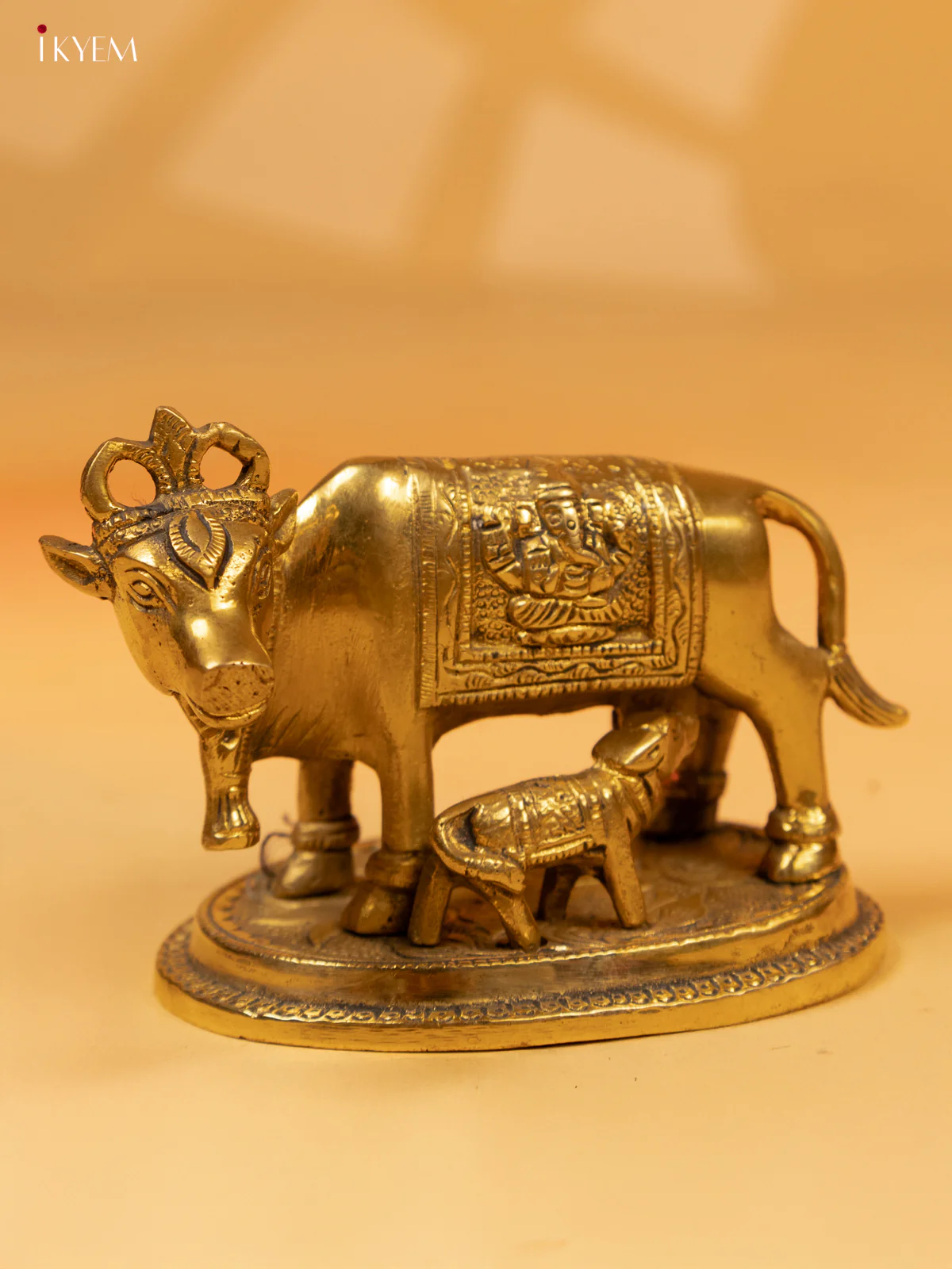 Brass Cow & Calf Antique Small- 3 Inch - KK26181 - Image 2