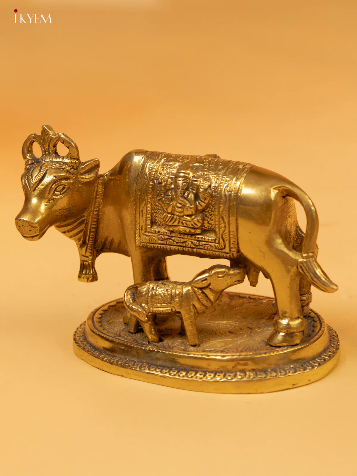 Brass Cow & Calf Antique Small- 3 Inch - KK26181 - Image 3