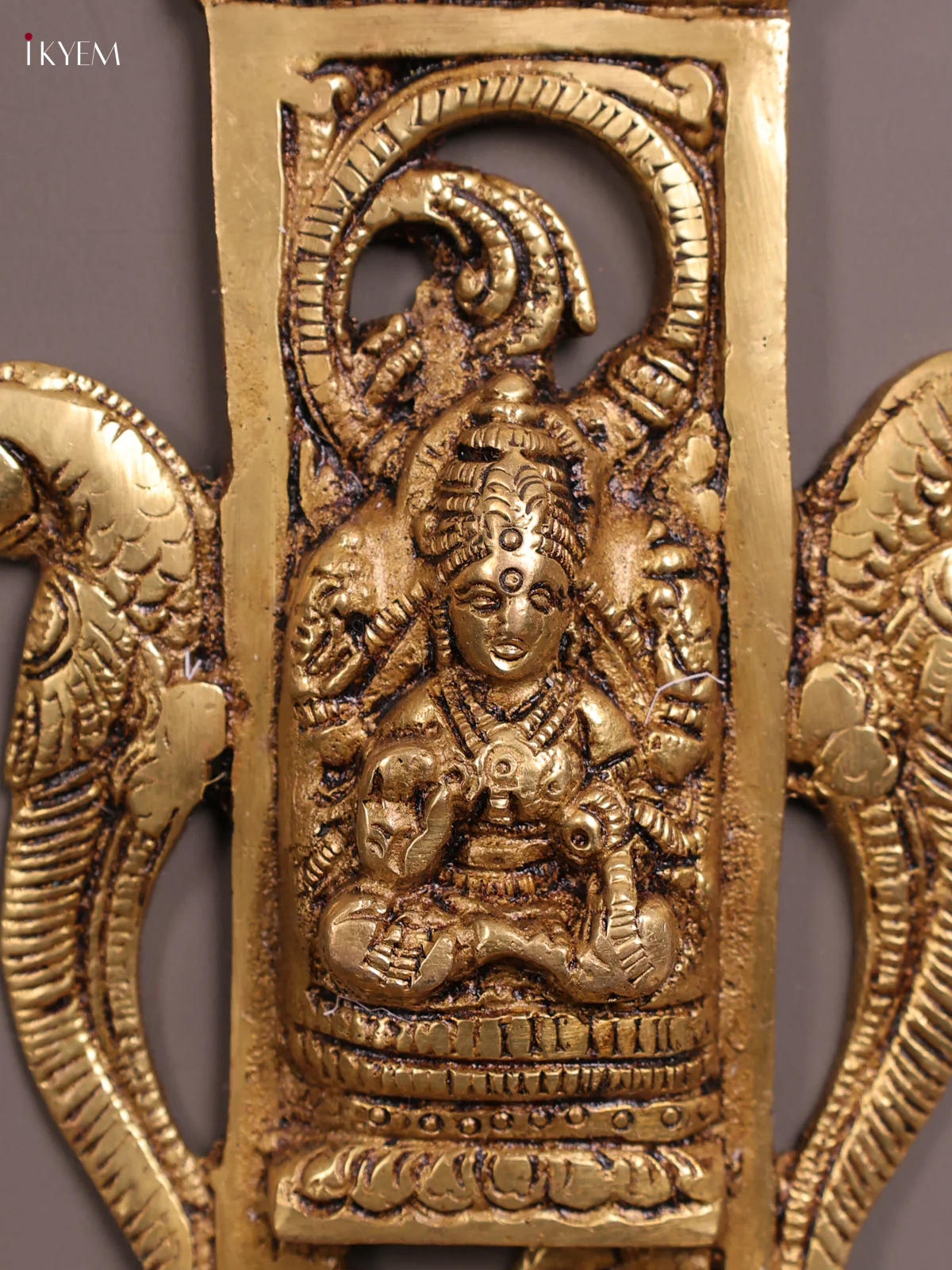 Brass Ganesha Lakshmi Wall Hanging Diya (Set of 2) - KK26182 - Image 2