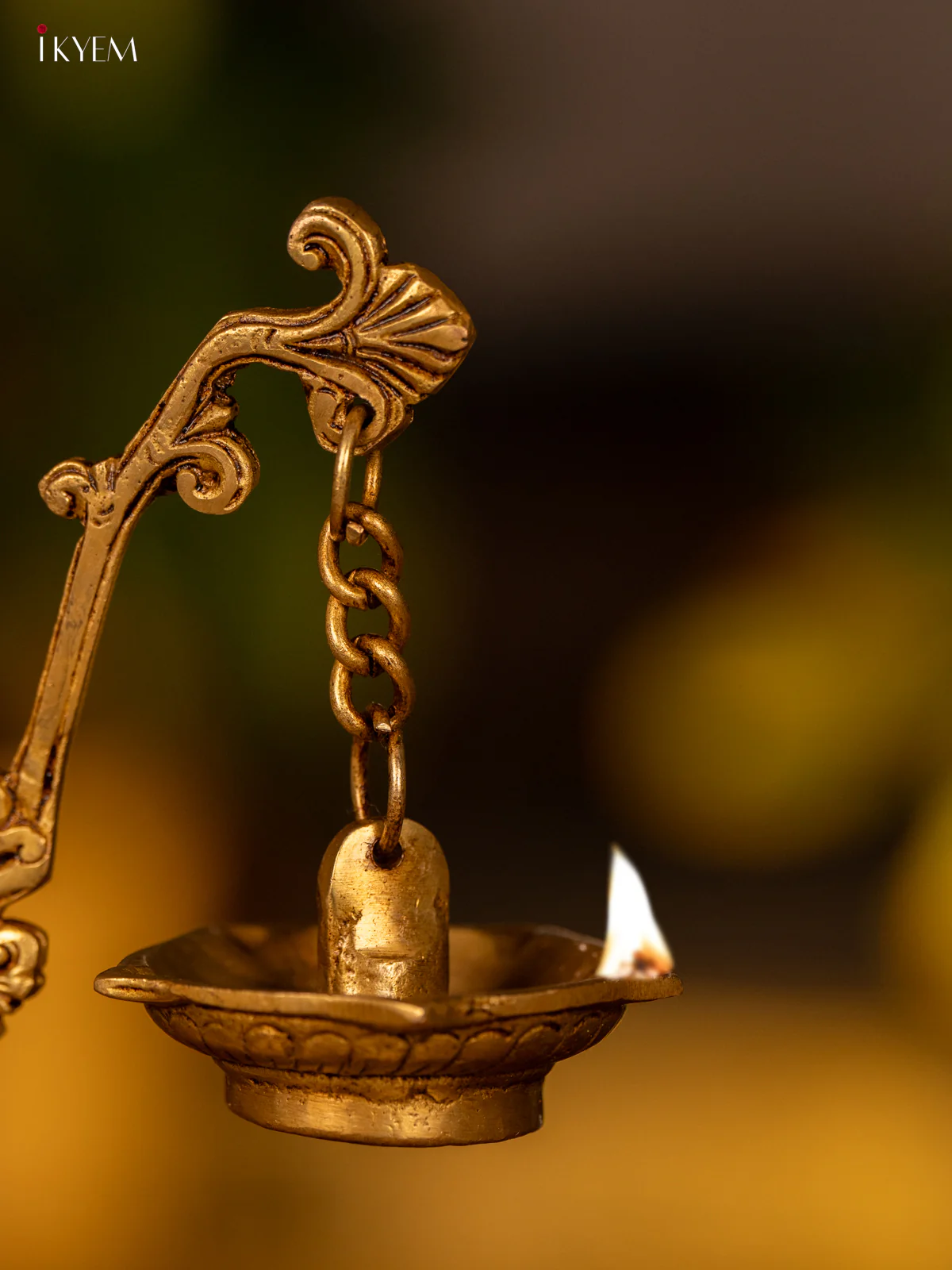 Brass Peacock Diya 5-Face - 2.8 inch- KK26184 - Image 4