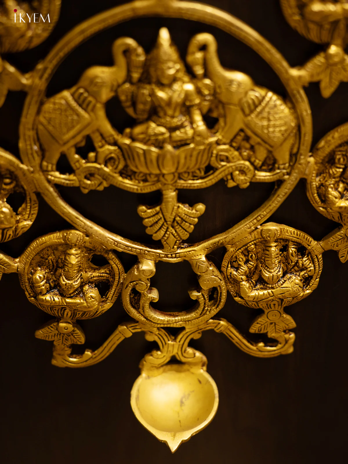 Brass Ashtalakshmi Wall Hanging - KK26188 - Image 6