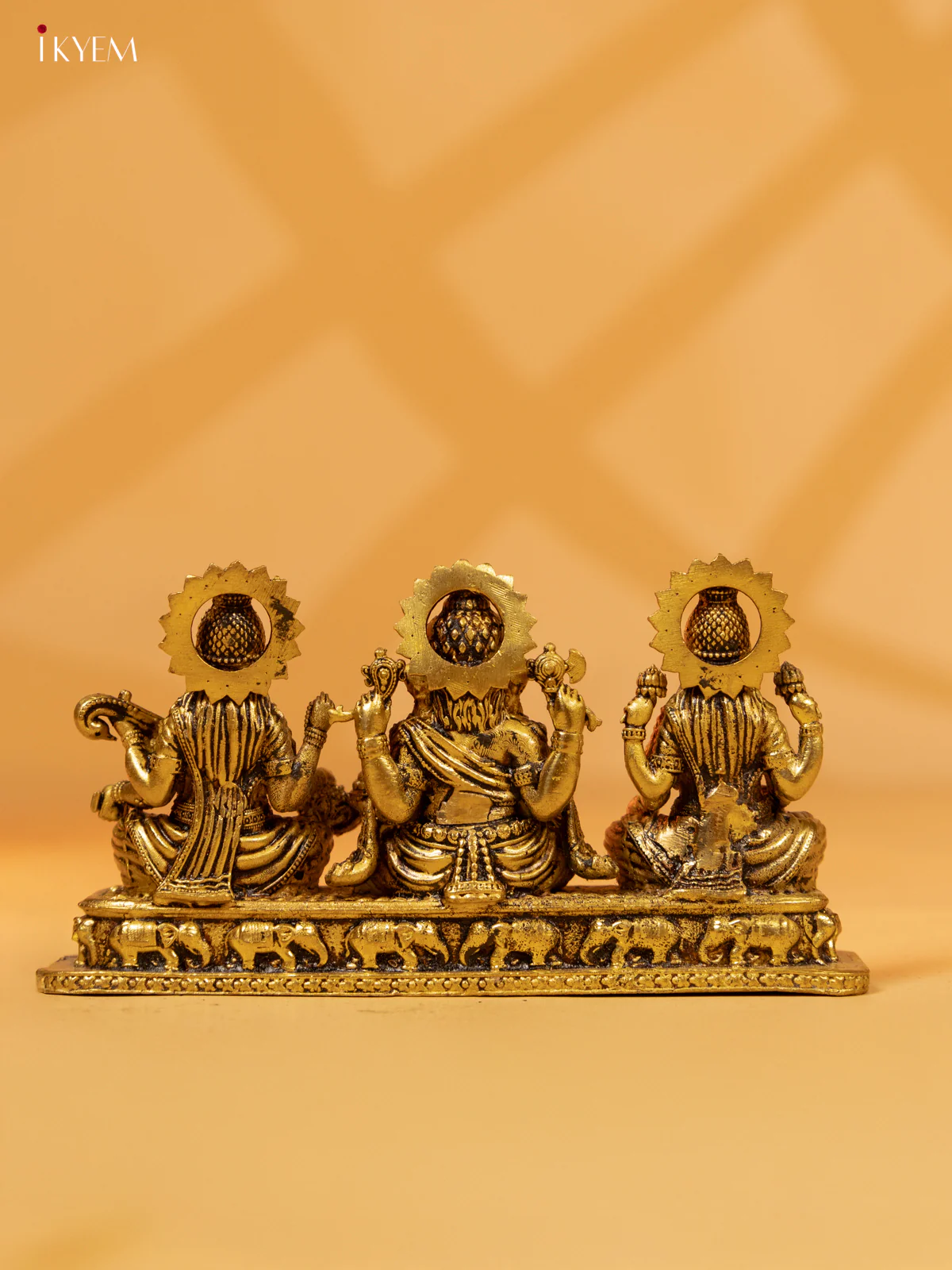 Brass Ganesh Lakshmi Saraswathi Idol 3 Inch - KK26205 - Image 5