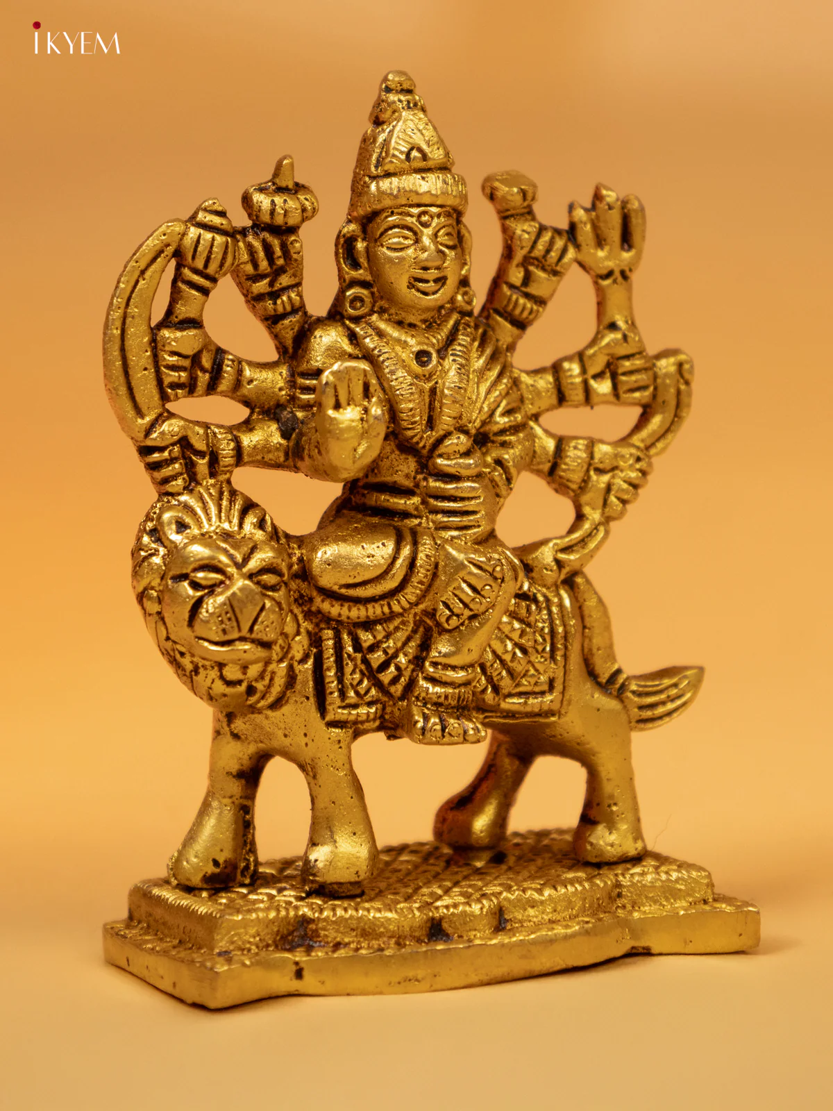 Simhavahini Goddess Durga Idol - KK26210 - Image 2
