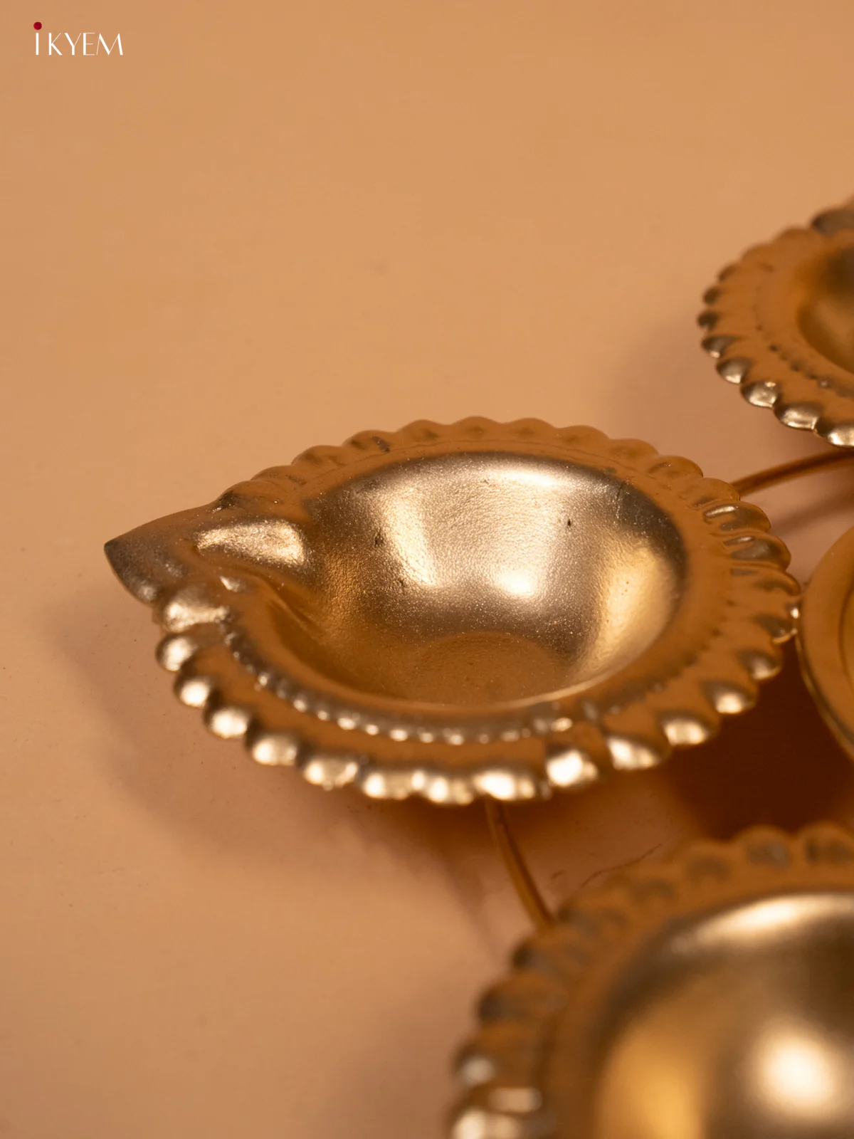 Metal Hand Painted 5-Face Diya Urli - (7x7)- KK26237 - Image 5