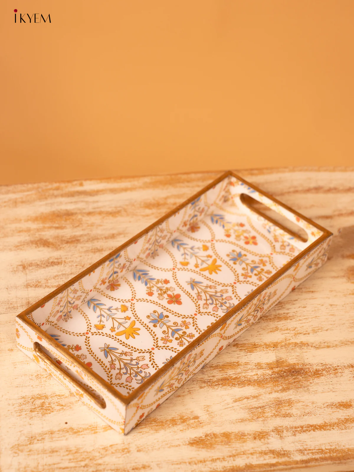 Digital Printed Tray (11x5) - White Floral - KL03111 - Image 2