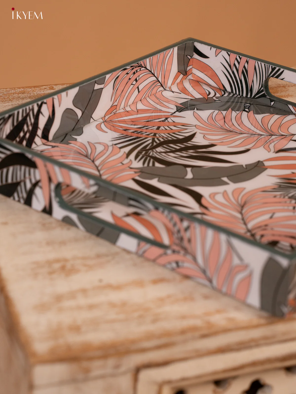 Digital Printed Square Tray (10x10) - Floral - KL03118 - Image 3