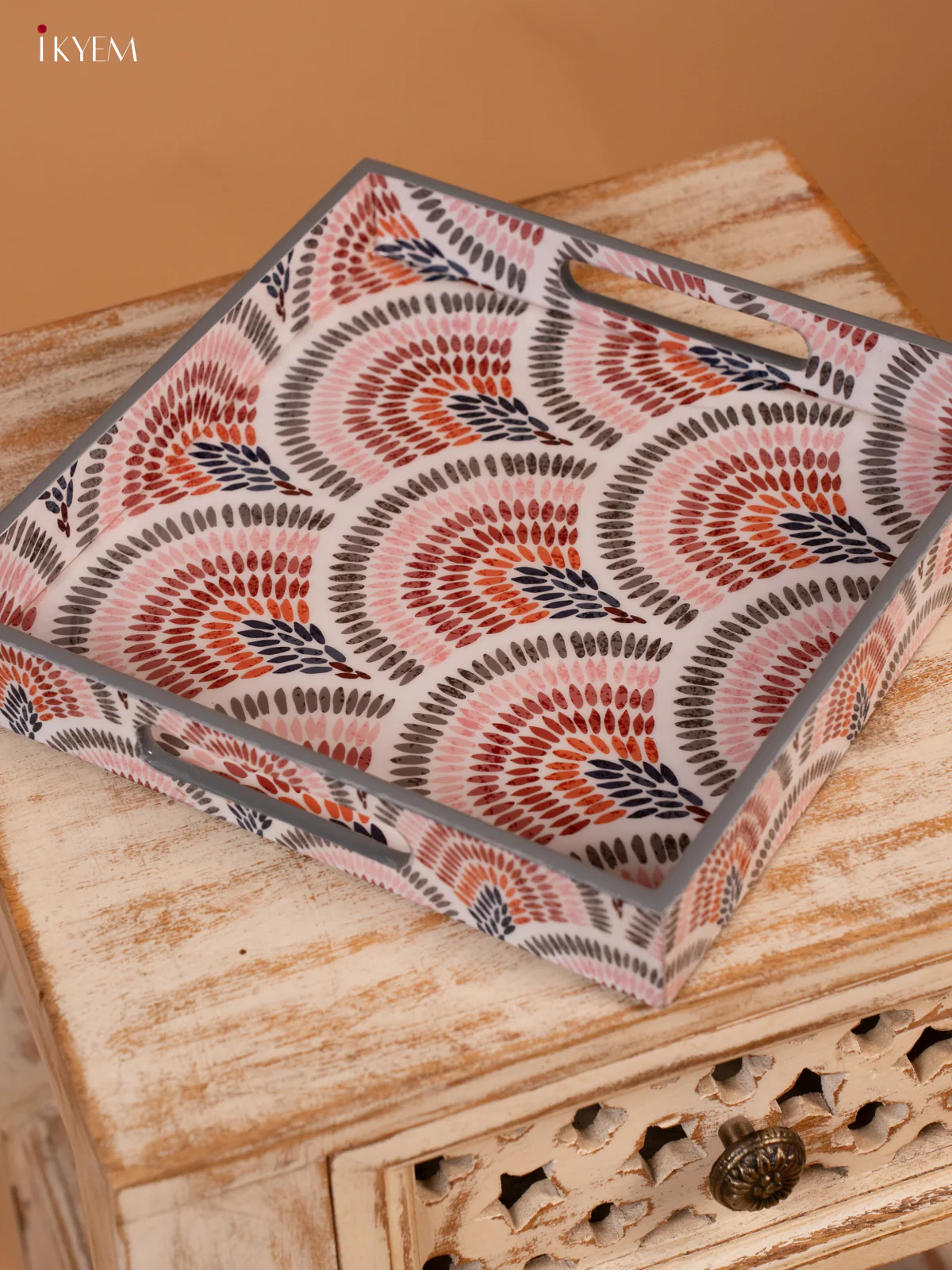 Digital Printed Square Tray (10x10) - Geometric Prints - KL03119 - Image 4