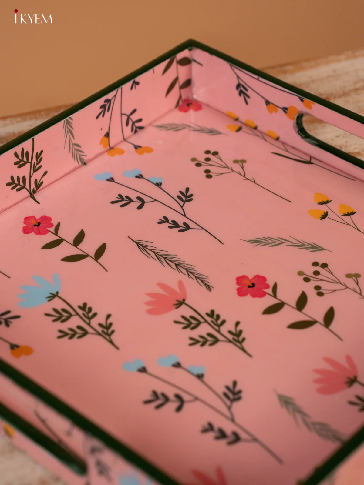 Digital Printed Square Tray (10x10) - Floral Pink - KL03120 - Image 3