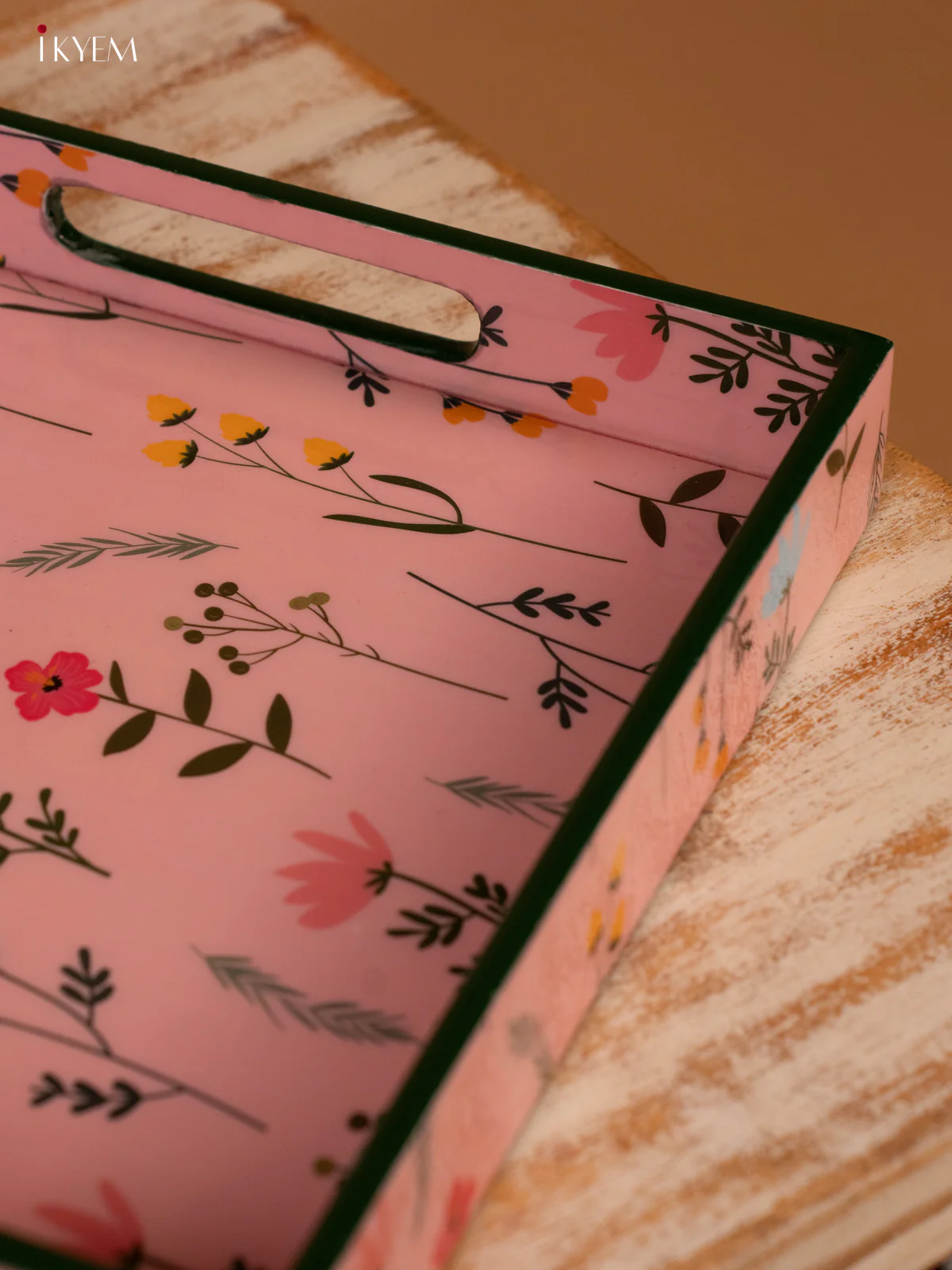 Digital Printed Square Tray (10x10) - Floral Pink - KL03120 - Image 4