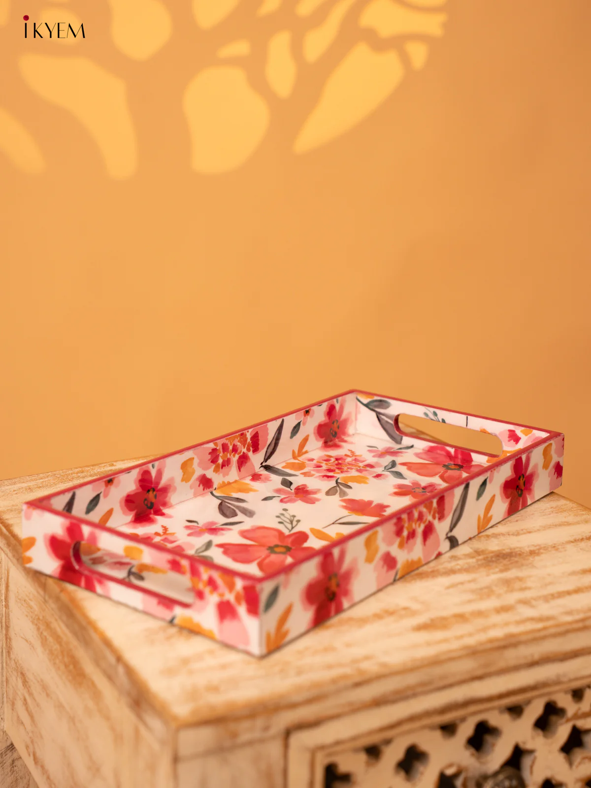 Digital Printed Tray - Medium (13x7) - Pink Floral - KL03124 - Image 3