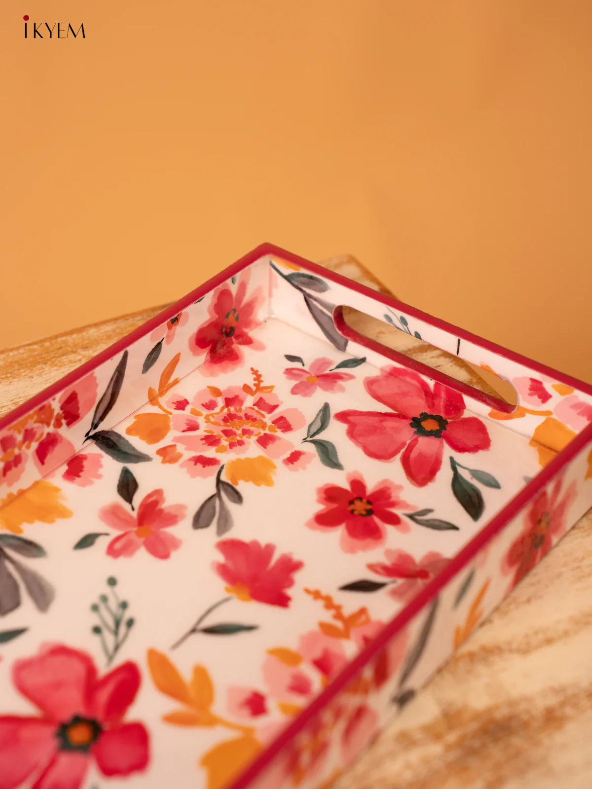 Digital Printed Tray - Medium (13x7) - Pink Floral - KL03124 - Image 4