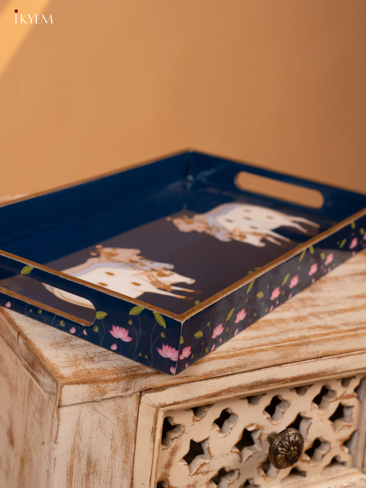 Digital Printed Tray - Large (15x9) - Pichwai - KL03132 - Image 2