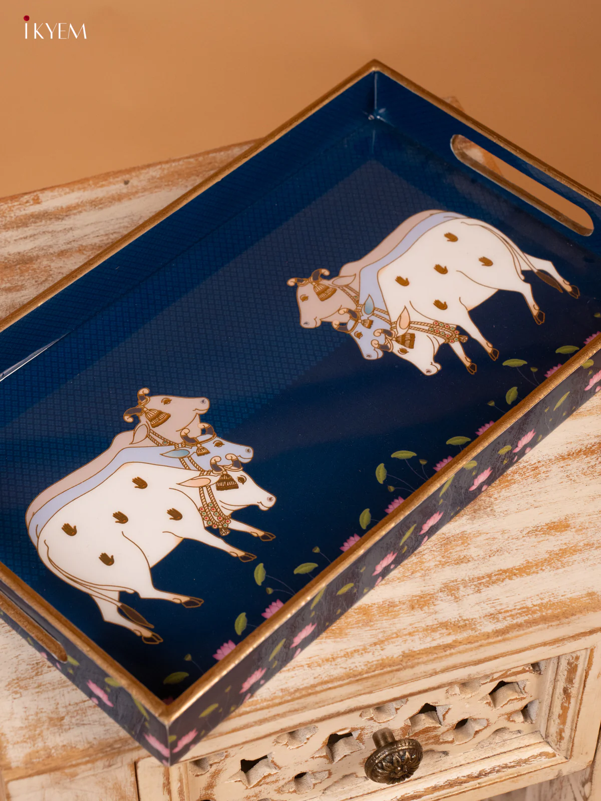 Digital Printed Tray - Large (15x9) - Pichwai - KL03132 - Image 5