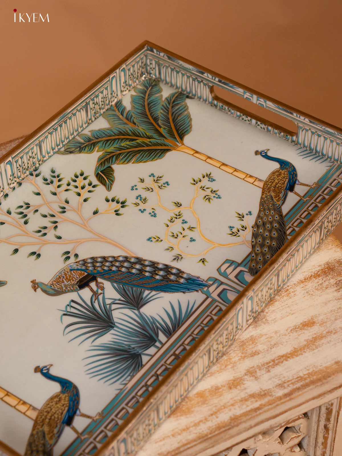 Digital Printed Tray - Large (16X10) - Peacock - KL03136 - Image 2