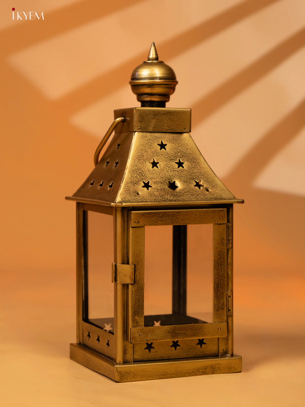 Metal Glass Lantern - 13 Inches - KL04120 - Image 2