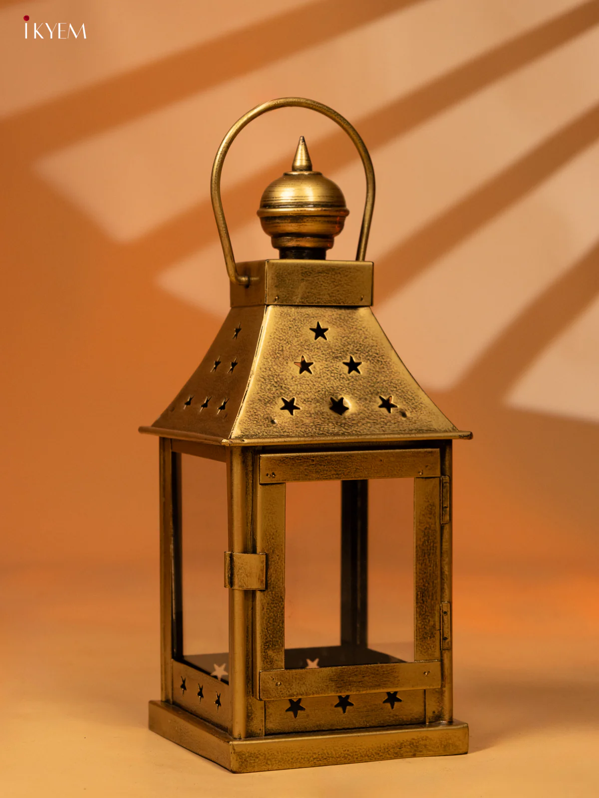 Metal Glass Lantern - 13 Inches - KL04120 - Image 3