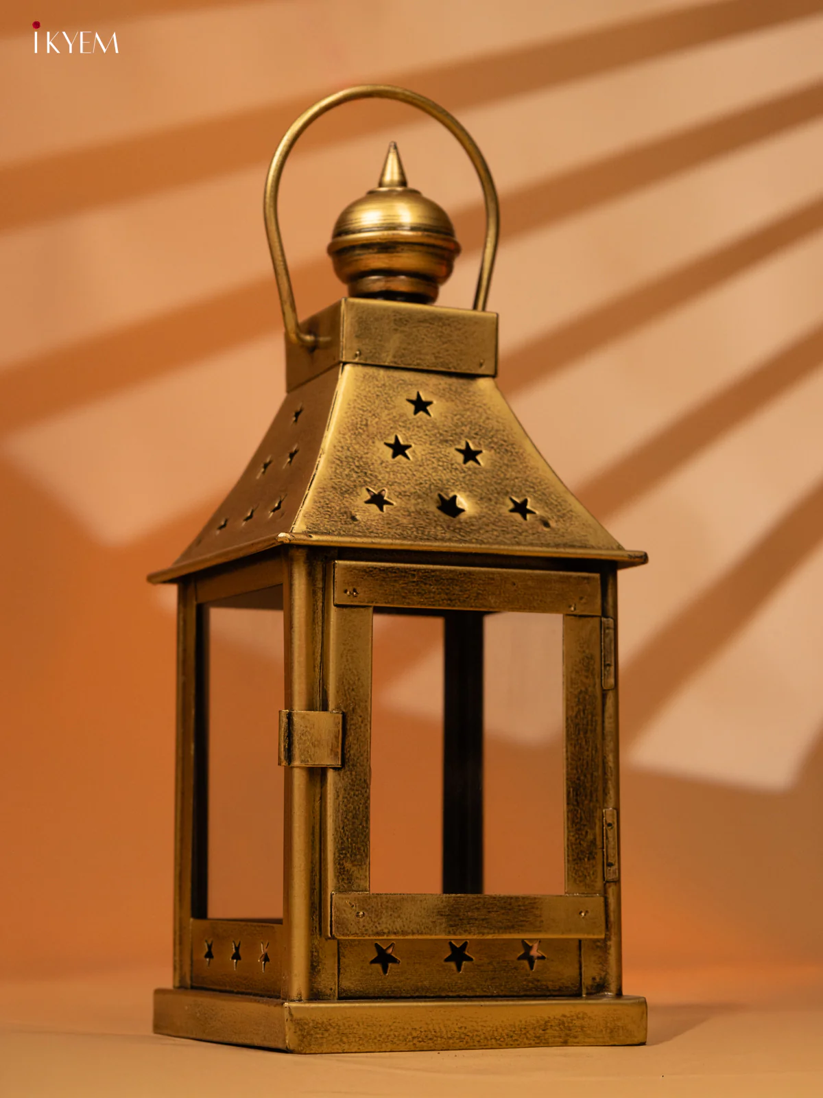 Metal Glass Lantern - 13 Inches - KL04120 - Image 4