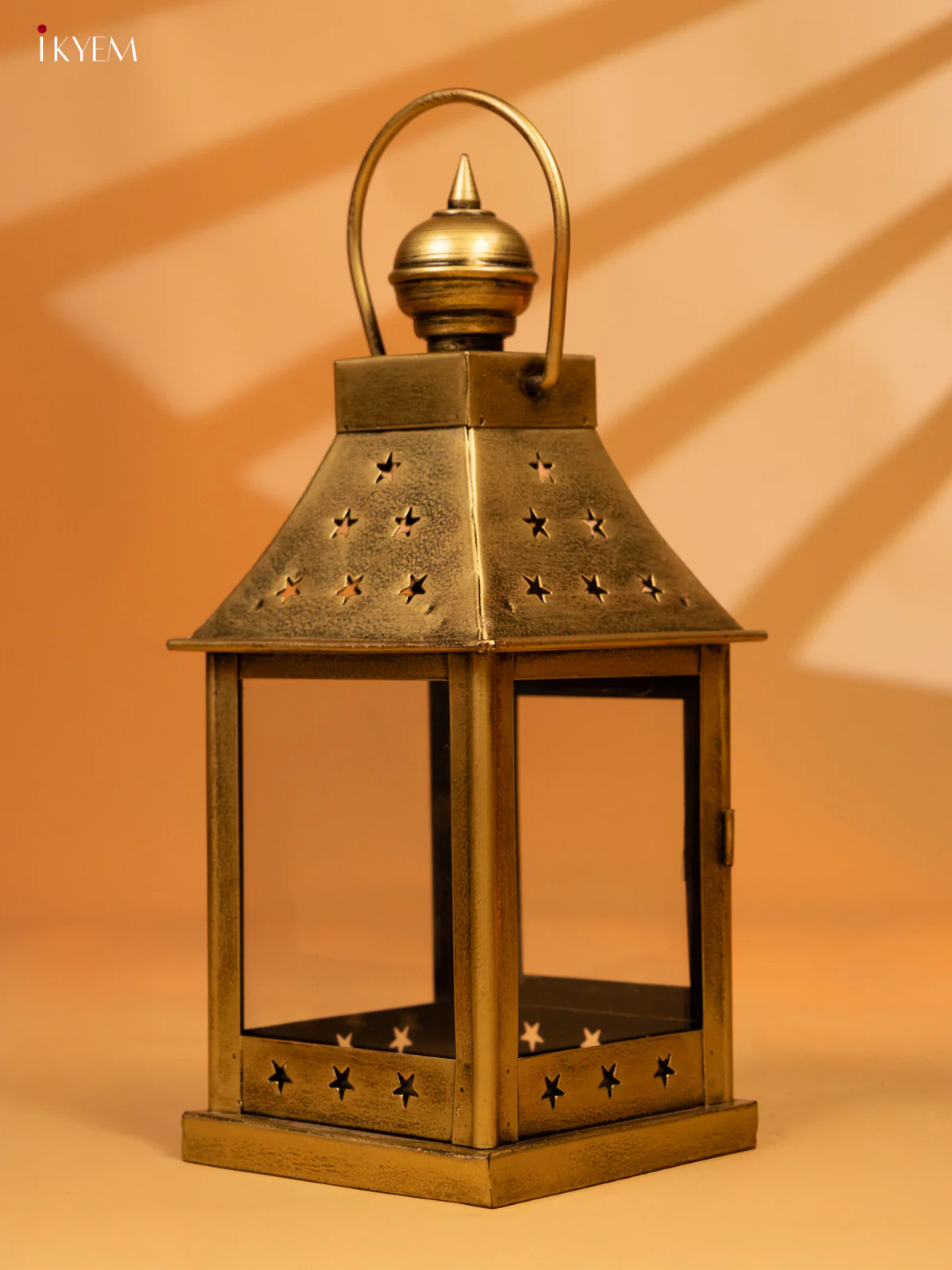 Metal Glass Lantern - 13 Inches - KL04120 - Image 5