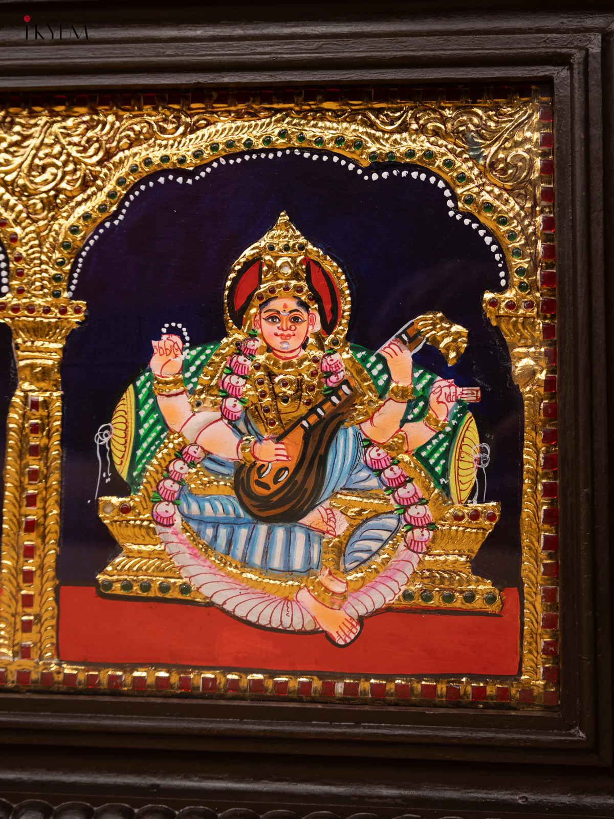 Lakshmi Ganesha Saraswati-Tanjore Panting(19x23)-KL11115 - Image 2