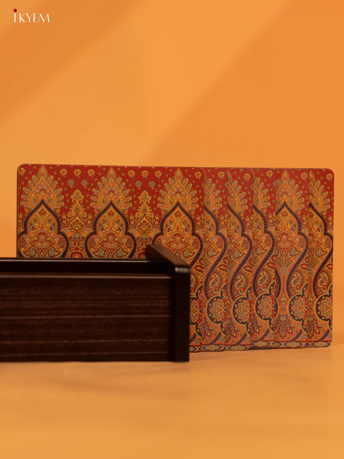 Timeless Tapestry Wooden Coaster set of 6 - KL18114 - Image 3