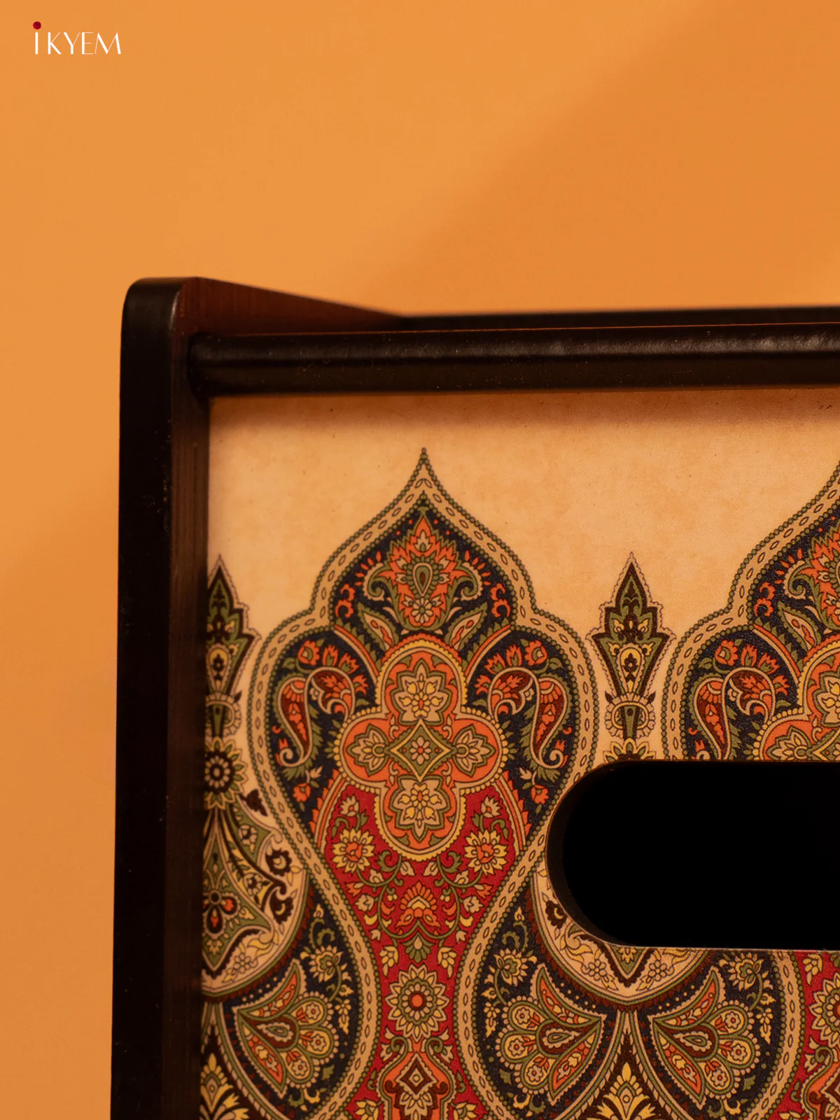 Ornate Paisley Wooden- Tissue Holder (9×5) Inch- KL18117 - Image 4